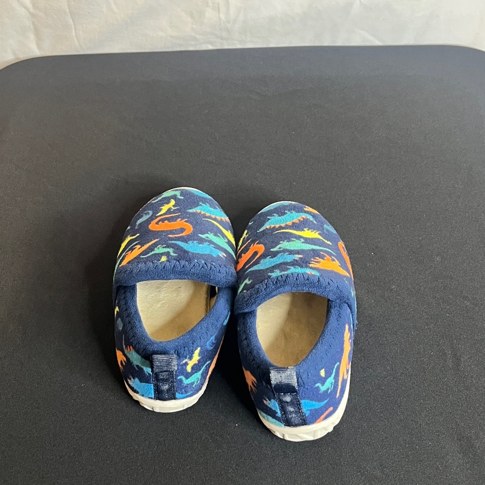 Kids Blue Dinosaur Slip-On Shoes